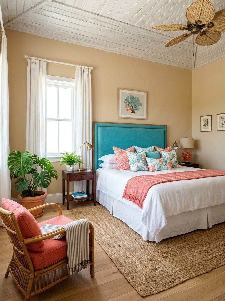 Turquoise blue bedroom - 30 summer inspired bedroom color ideas