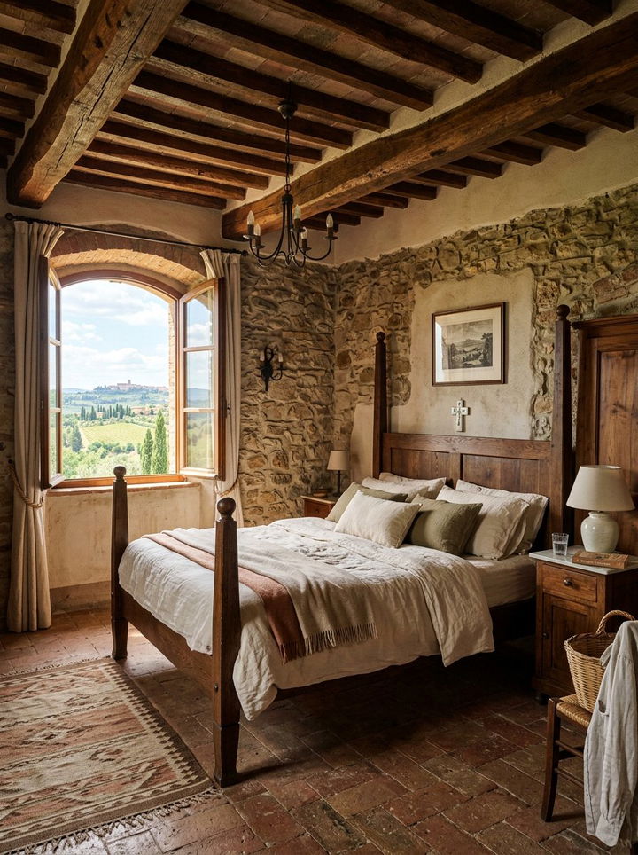 Tuscan farmhouse bedroom - 30 Italian bedroom ideas