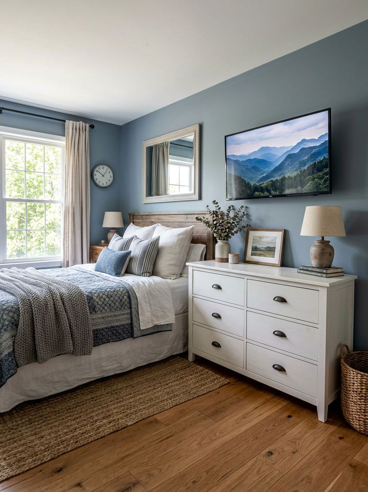 Tv above dresser - 30 bedroom tv ideas