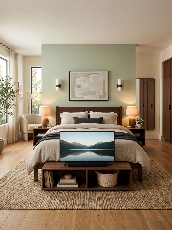 Tv at foot of bed - 30 bedroom tv ideas