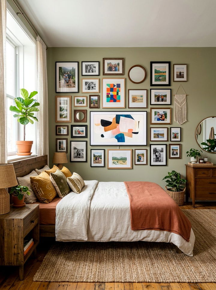 Tv gallery wall - 30 bedroom tv ideas