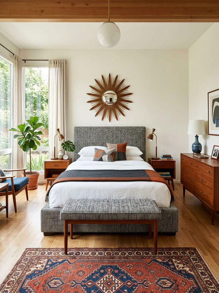 Tweed Upholstery - 30 layered texture bedroom ideas