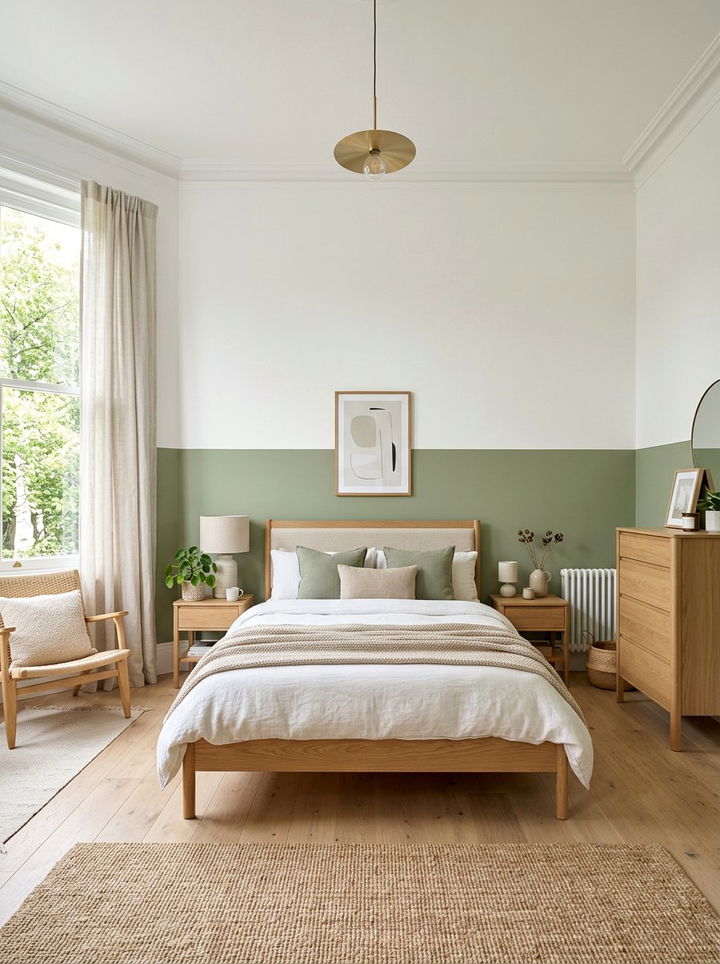 Two Tone Paint Tall Walls - 30 high ceiling bedroom ideas