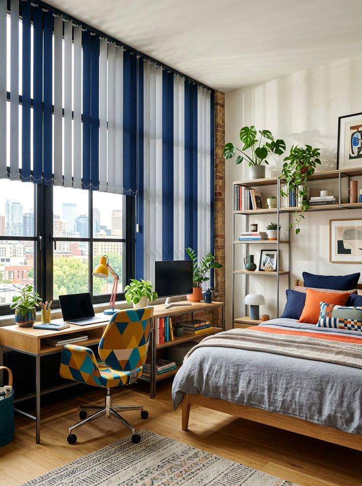 Two Tone Vertical Blinds - 30 bedroom vertical blinds