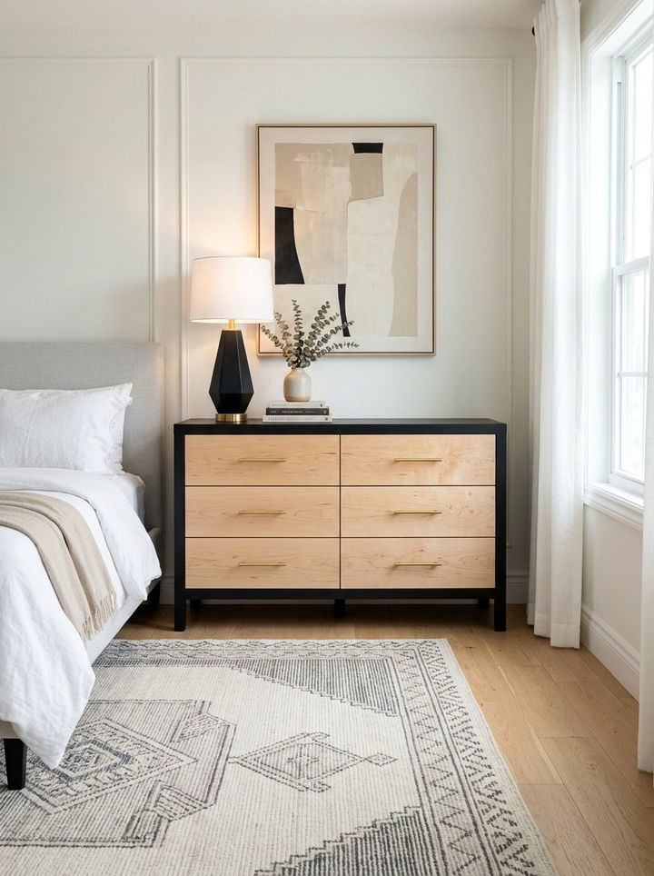 Two Tone Wood Dresser - 30 bedroom dressers