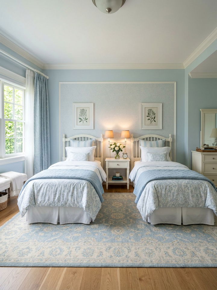 Two Twin Bed Layout - 30 bedroom space planning ideas