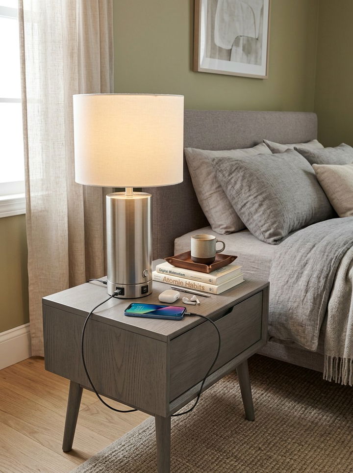 USB Bedside Lamp - 30 bedroom table lamps