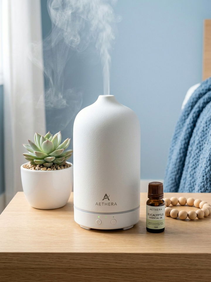 Ultrasonic Essential Oil Diffuser - 30 bedroom aromatherapy ideas
