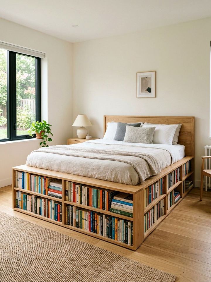 Under Bed Bookshelf Storage - 30 bedroom bookshelf ideas