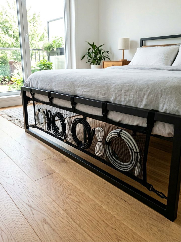 Under Bed Cord Organizer - 30 bedroom cable organizers