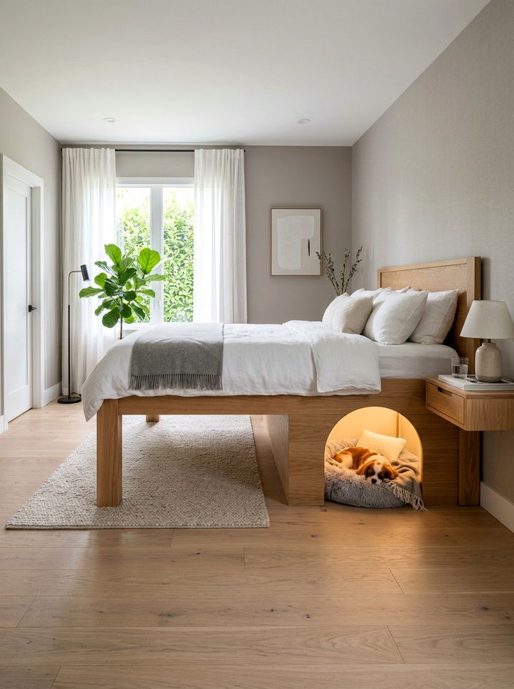 Under Bed Dog Nook - 30 dog bed bedroom ideas