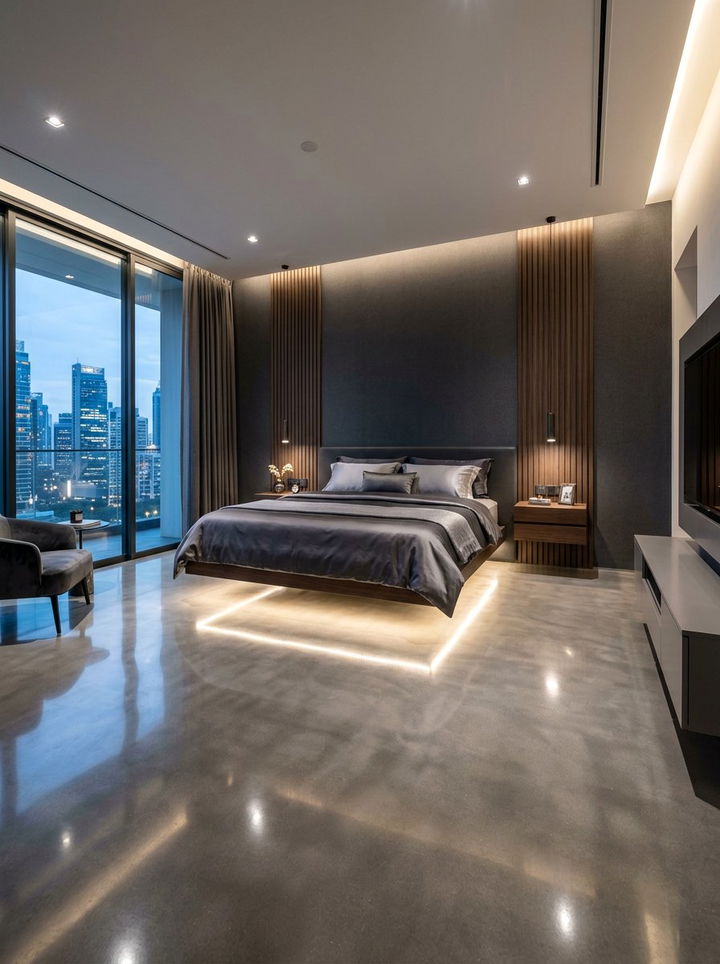 Under Bed Light Strip - 30 bedroom ambient lighting ideas