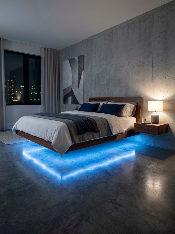 Under Bed Light - 30 bedroom lighting design