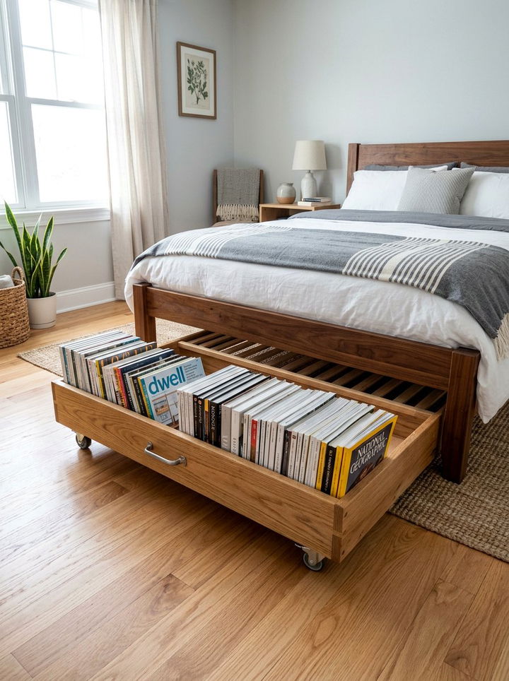Under Bed Magazine Storage - 30 bedroom magazine racks