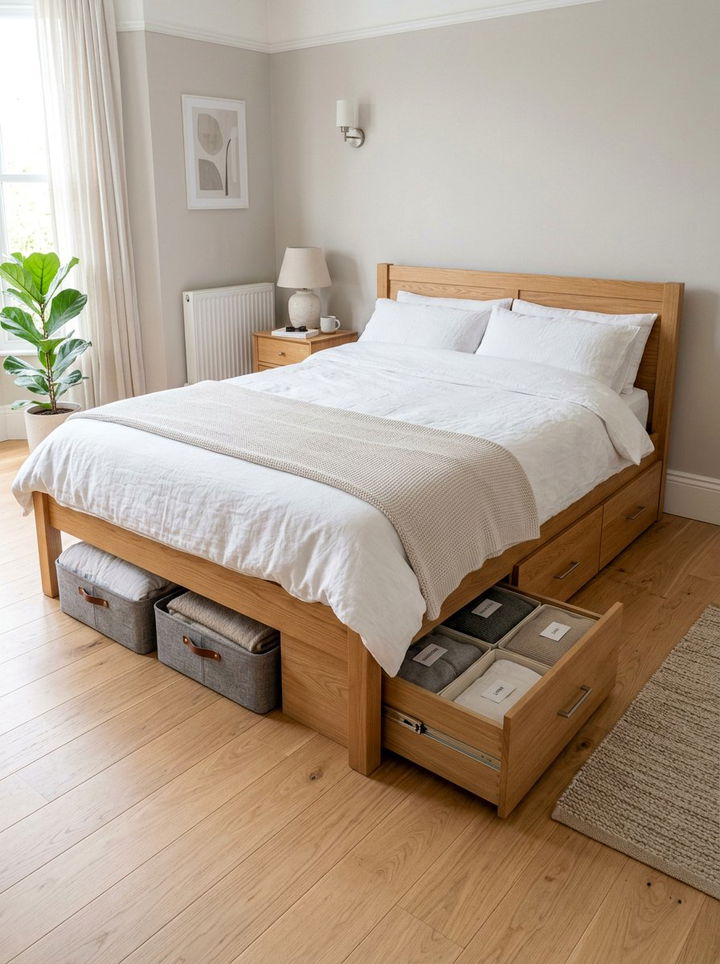 Under Bed Storage - 30 low ceiling bedroom ideas