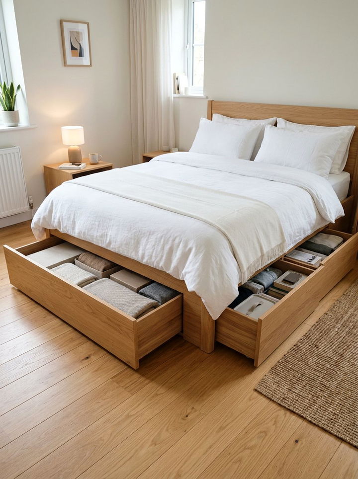 Under Bed Storage - 30 small bedroom ideas