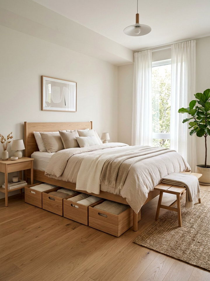 Under Bed Storage - 30 bedroom hacks