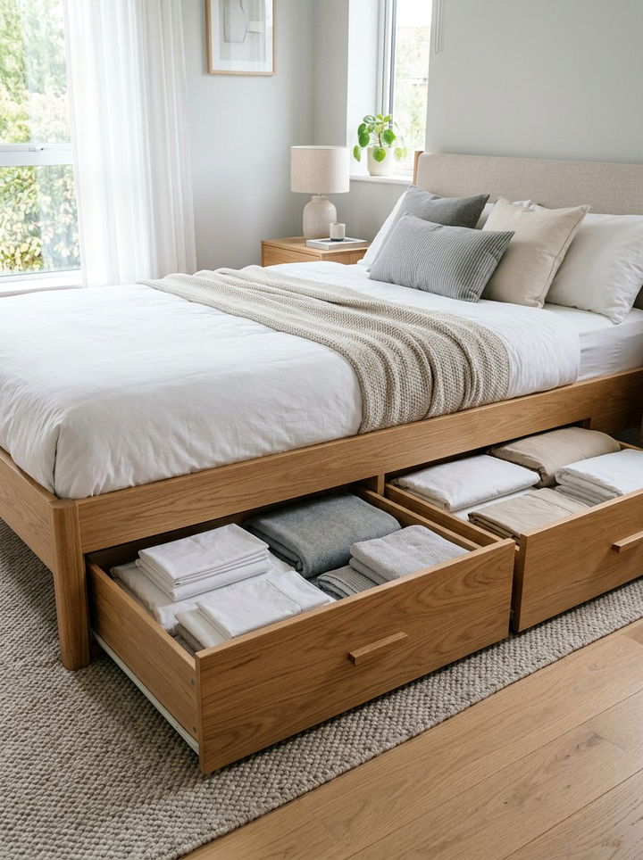 Under Bed Storage Drawers - 30 bedroom compact furniture ideas