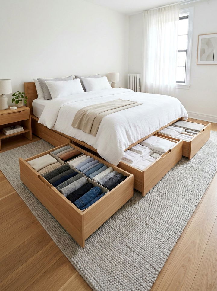 Under Bed Storage Drawers - 30 bedroom multi-functional ideas