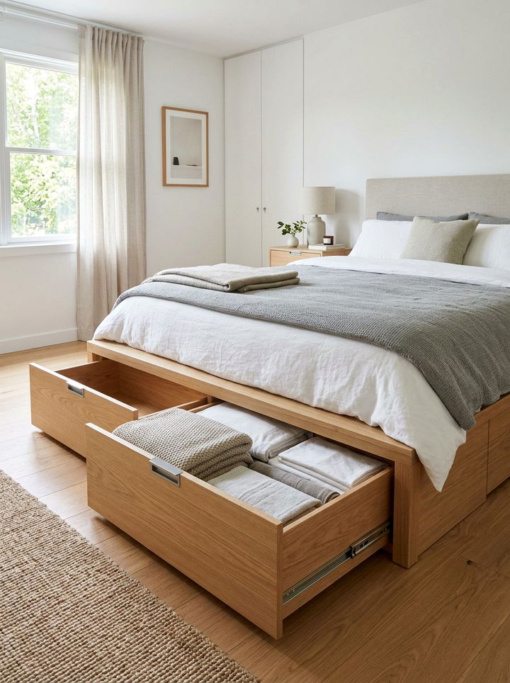 Under Bed Storage Drawers - 30 bedroom built-in storage ideas