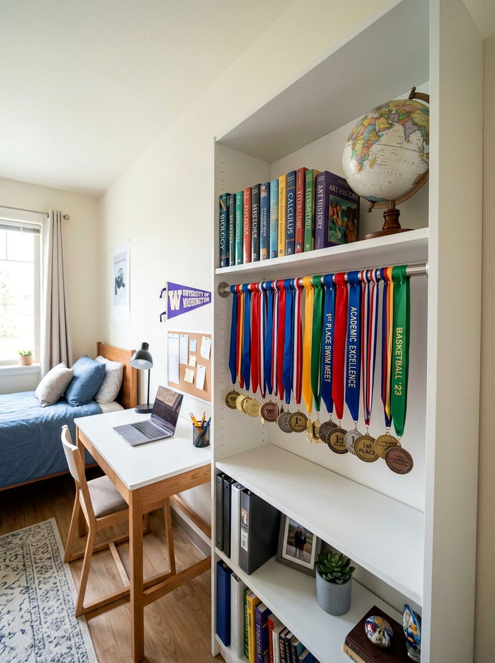 30 Proud Bedroom Medal Display Ideas for Your Big Awards