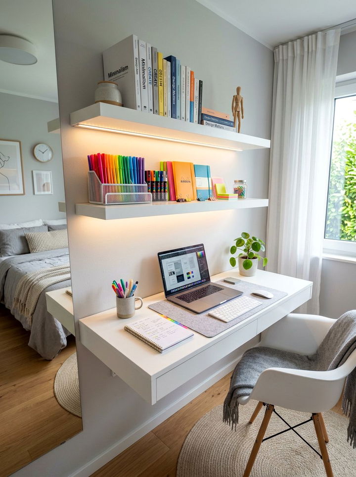 Under shelf lighting - 30 bedroom task lighting ideas