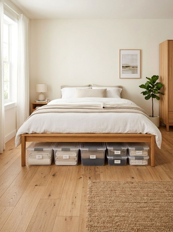 Underbed storage containers - 30 dust-free bedroom ideas