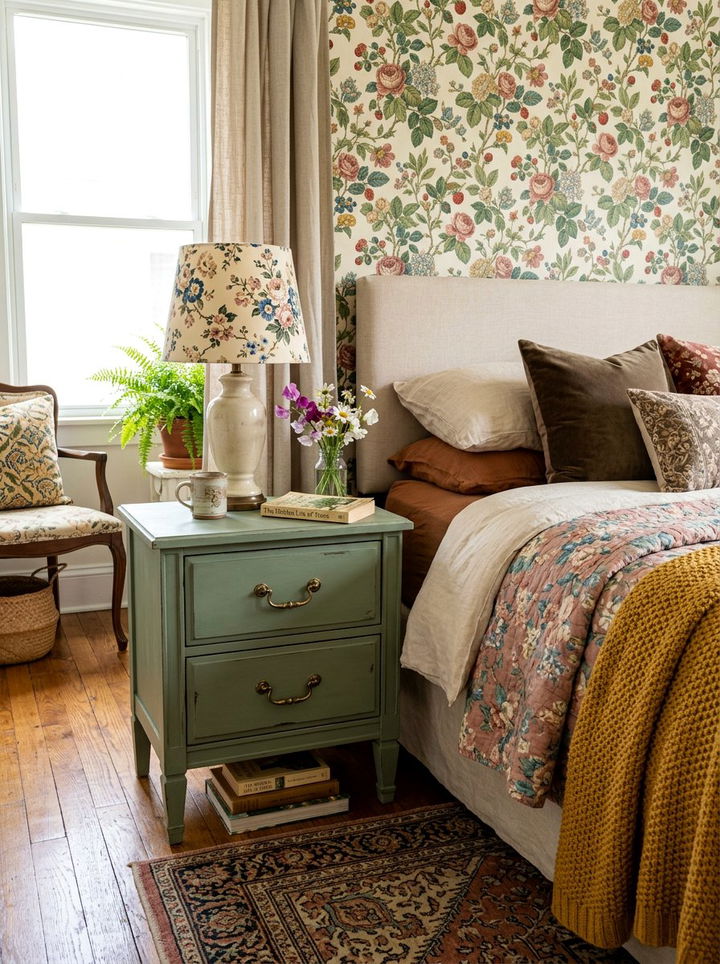 Upcycled Vintage Nightstand - 30 handmade bedroom ideas