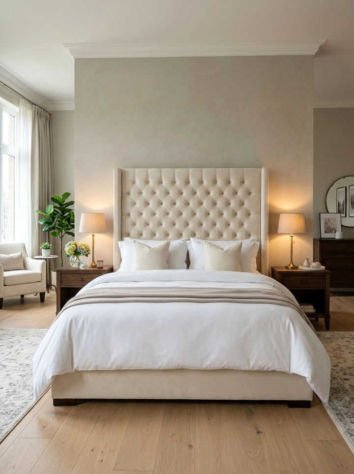 Upholstered Headboard - 30 bedroom improvement ideas