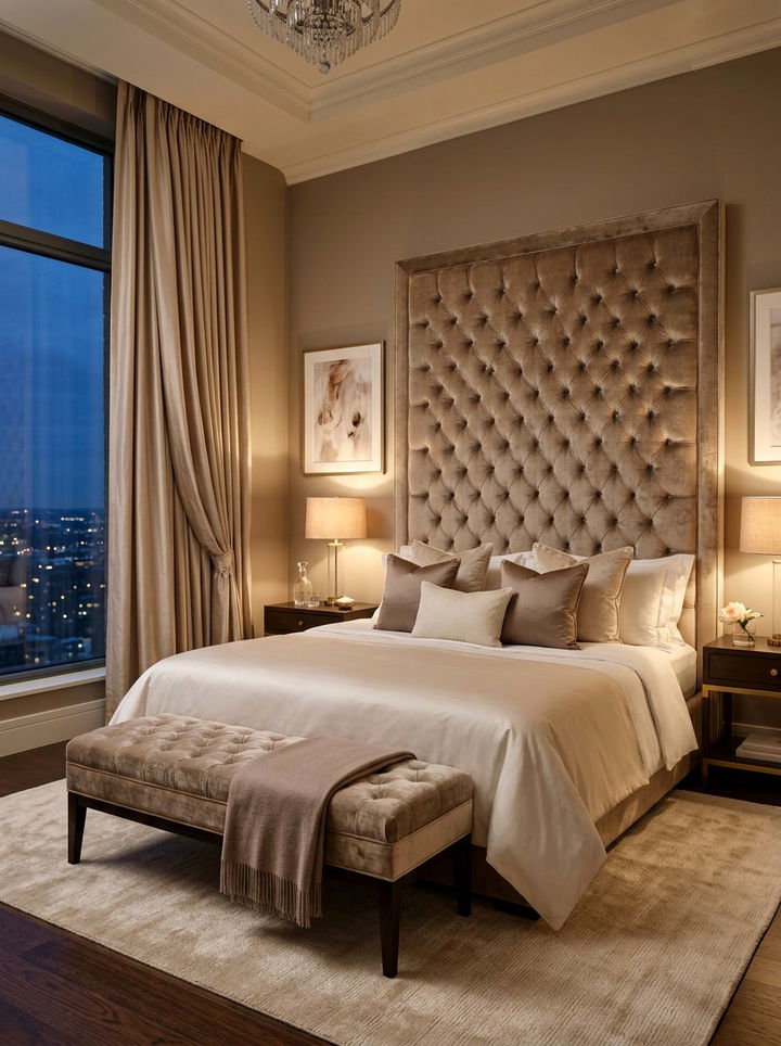 Upholstered Headboard - 30 sanctuary bedroom ideas