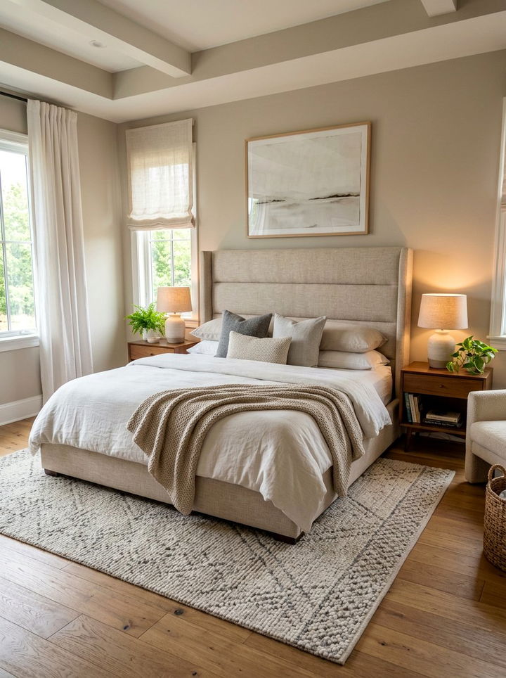 Upholstered King Headboard Room - 30 king size bedroom ideas