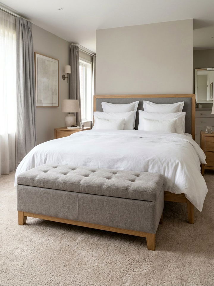 Upholstered Storage Bench End Of Bed - 30 bedroom storage chests