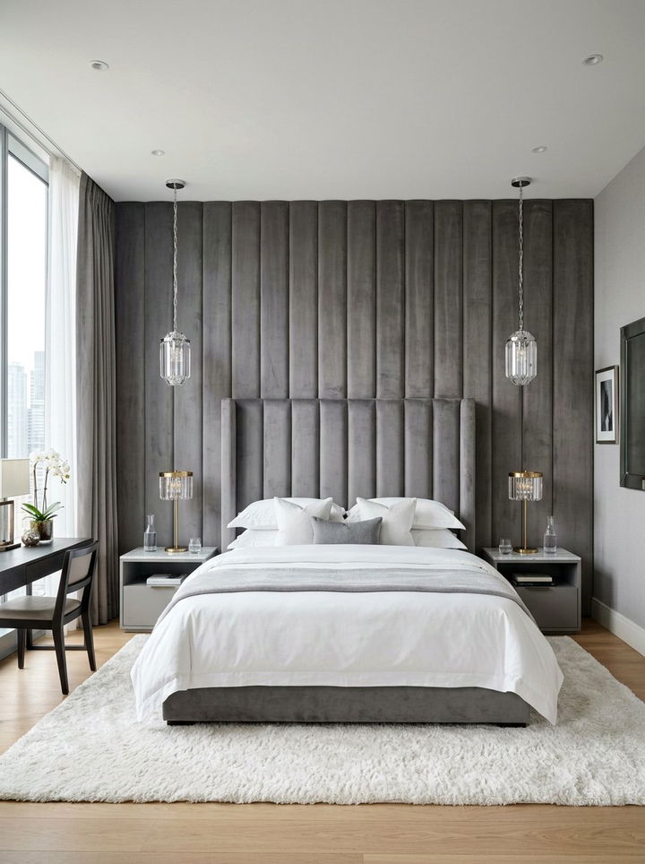 Upholstered Wall Panels - 30 bedroom textured walls