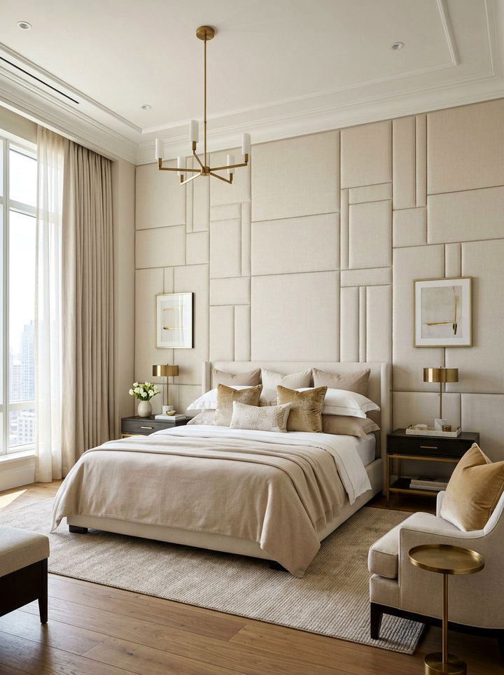 Upholstered Wall Panels - 30 bedroom backsplash ideas