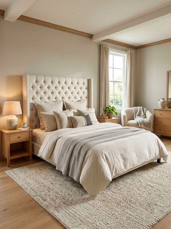 Upholstered headboard - 30 bedroom update ideas