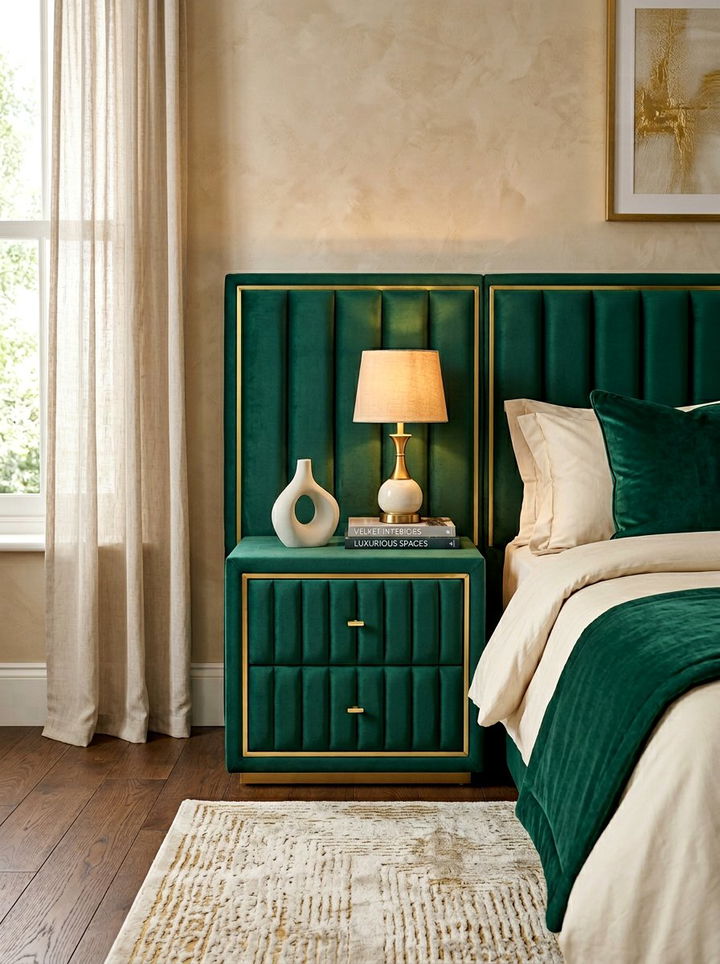 Upholstered nightstand - 30 bedroom modern nightstands