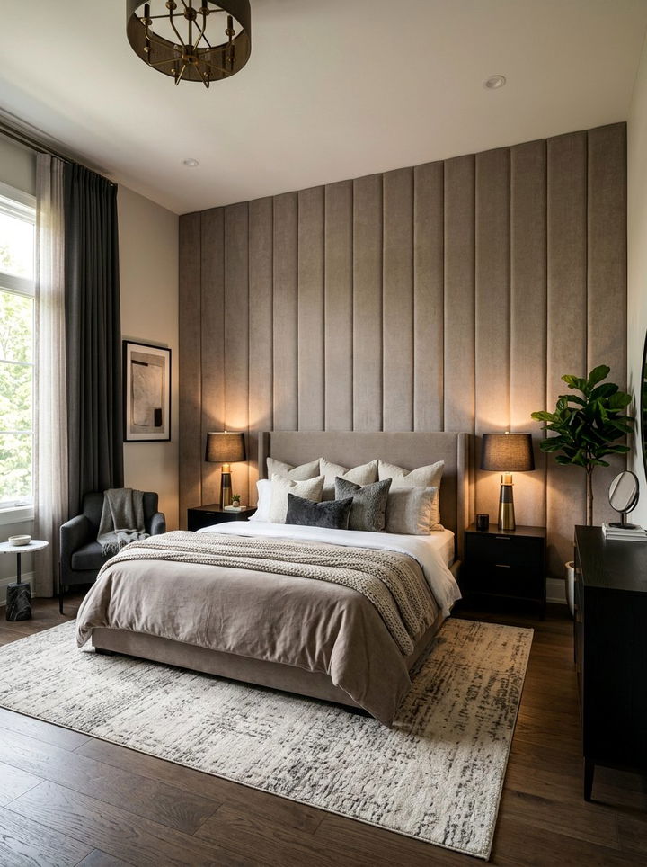 Upholstered wall paneling - 30 bespoke bedroom ideas