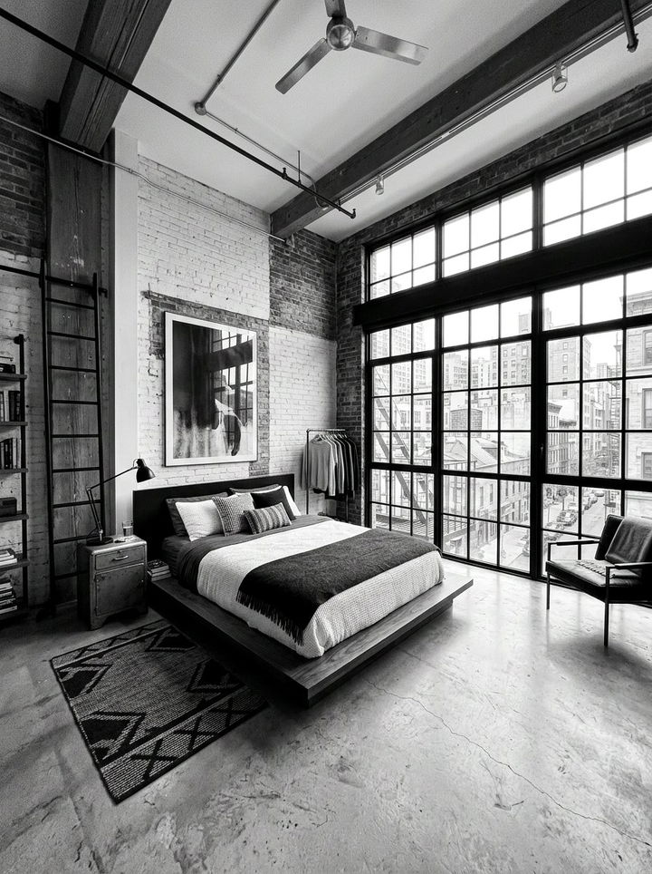 Urban Loft Black And White Bedroom - 30 black and white bedroom ideas