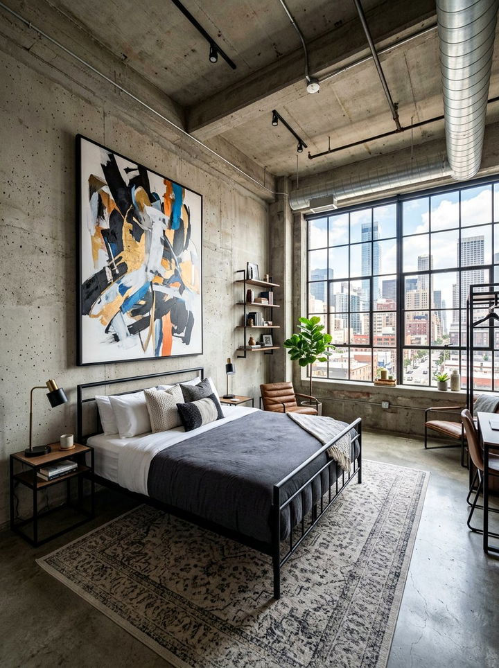 Urban Loft Hotel Room - 30 hotel bedroom ideas