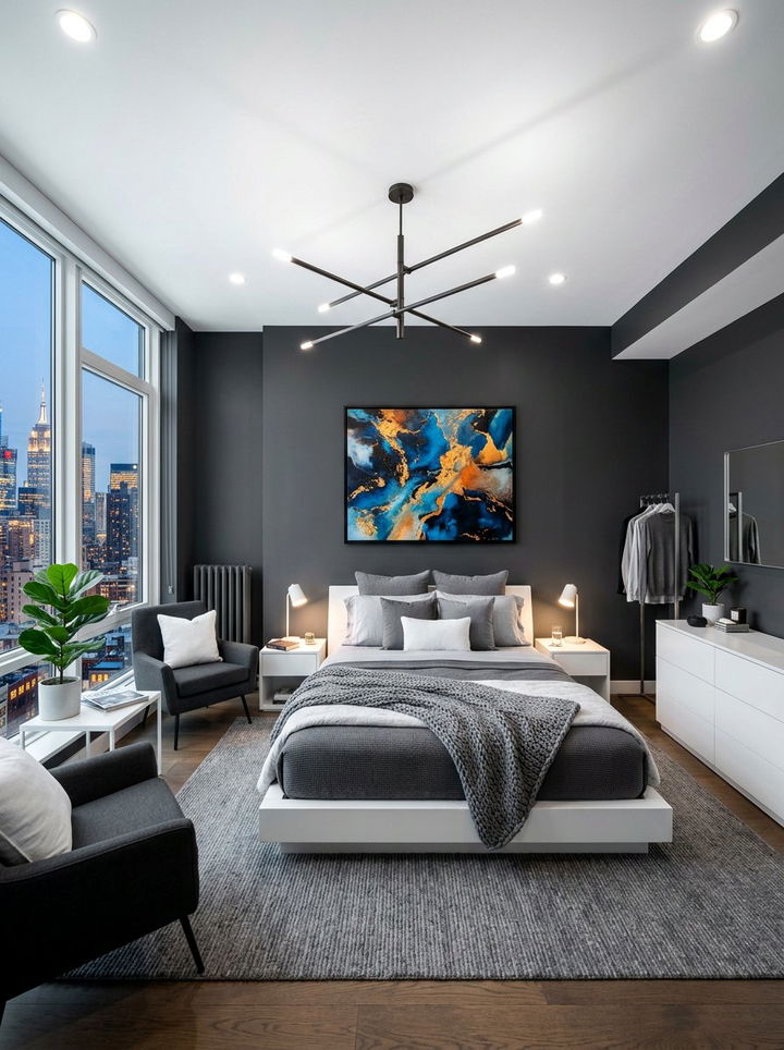 Urban Modern Gray Bedroom - 30 gray and white bedroom ideas