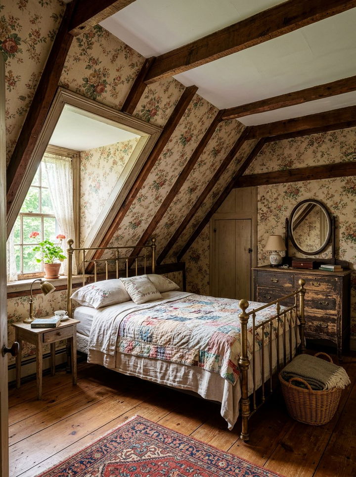 VINTAGE ATTIC BEDROOM - 30 attic bedroom ideas