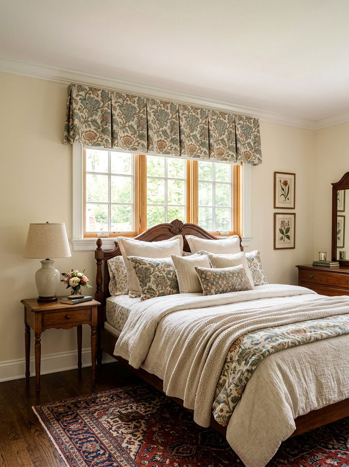 Valance Over Bed - 30 bedroom window treatment ideas