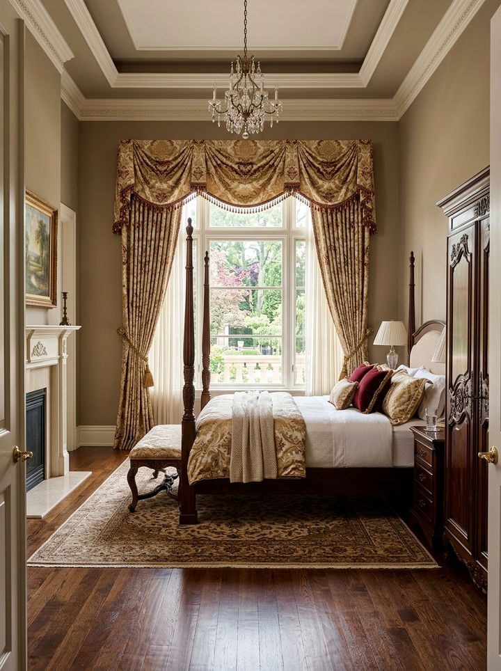 Valance With Drapes - 30 bedroom drapes