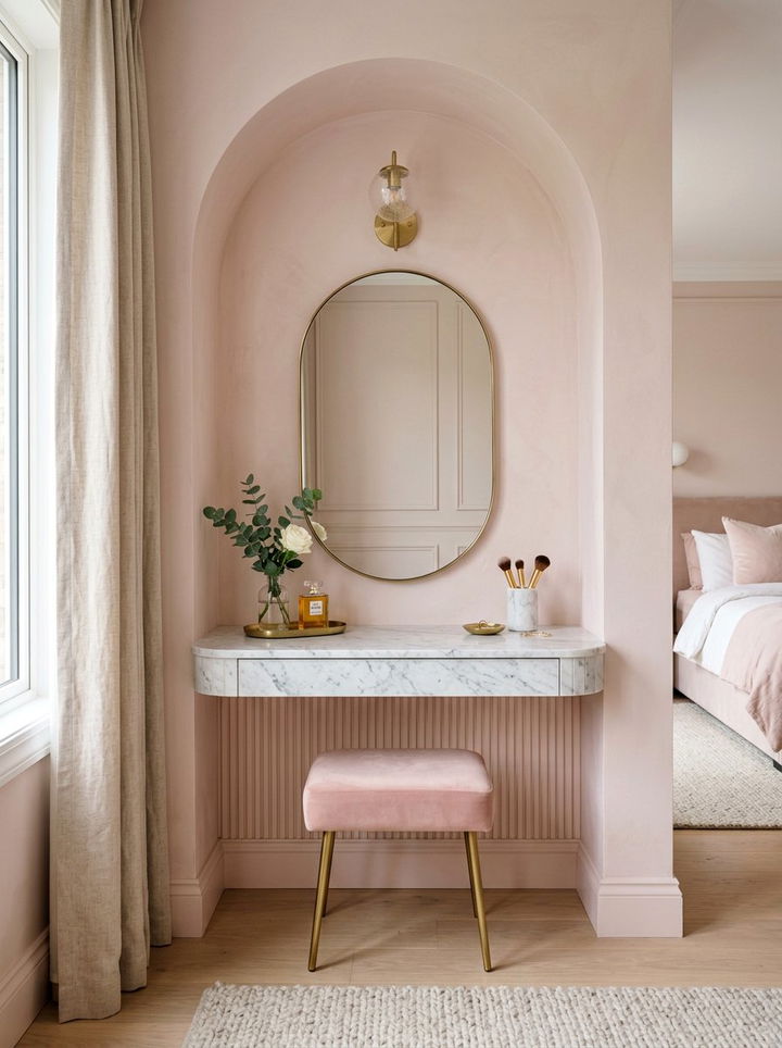 Vanity Desk Wall Niche - 30 bedroom wall niches