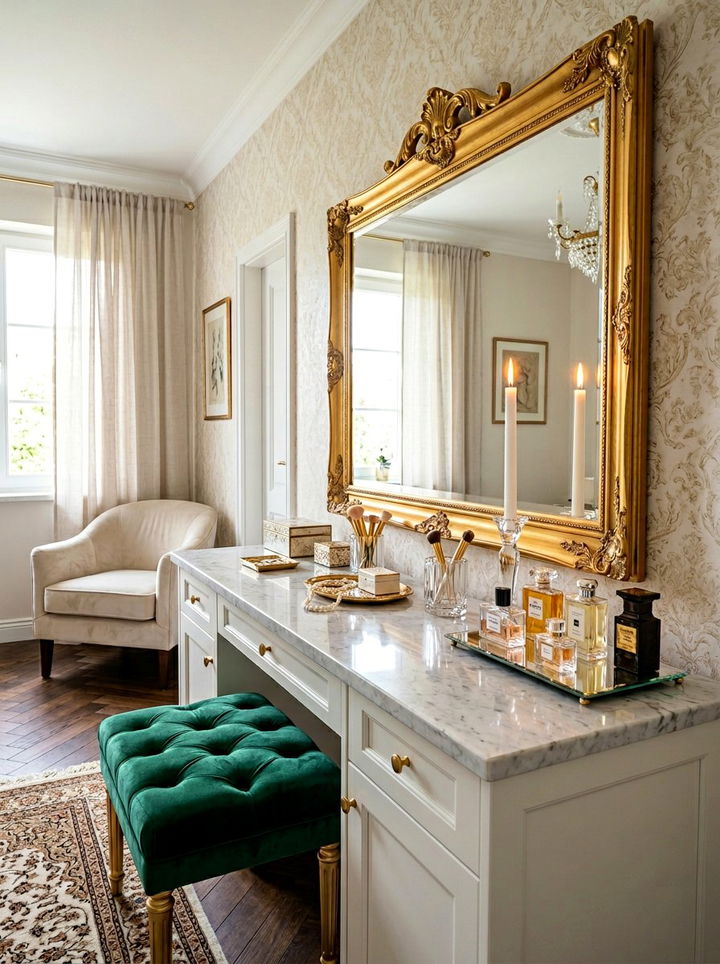 Vanity Mirror Candle - 30 bedroom candle ideas