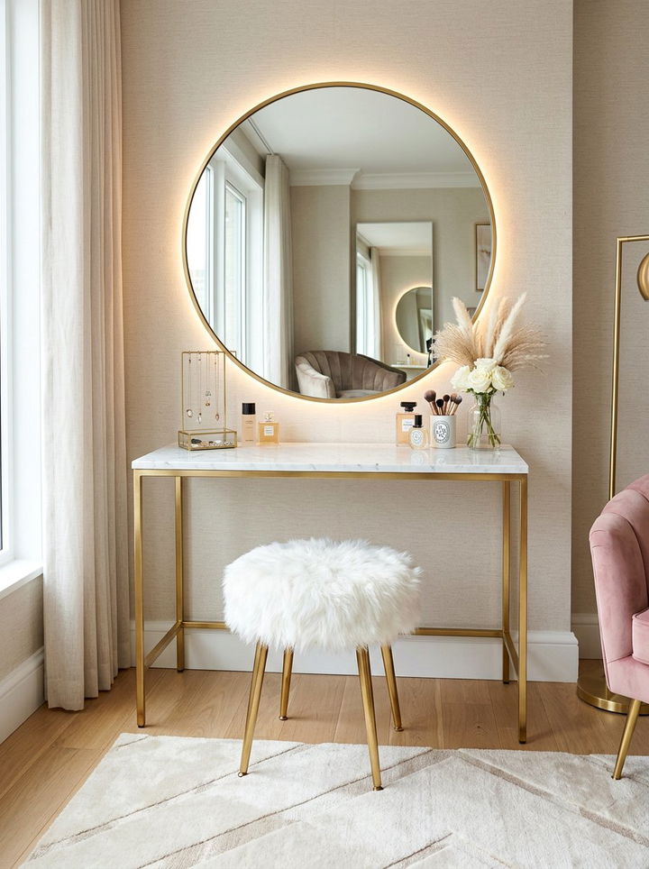 Vanity Stool - 30 bedroom seating ideas