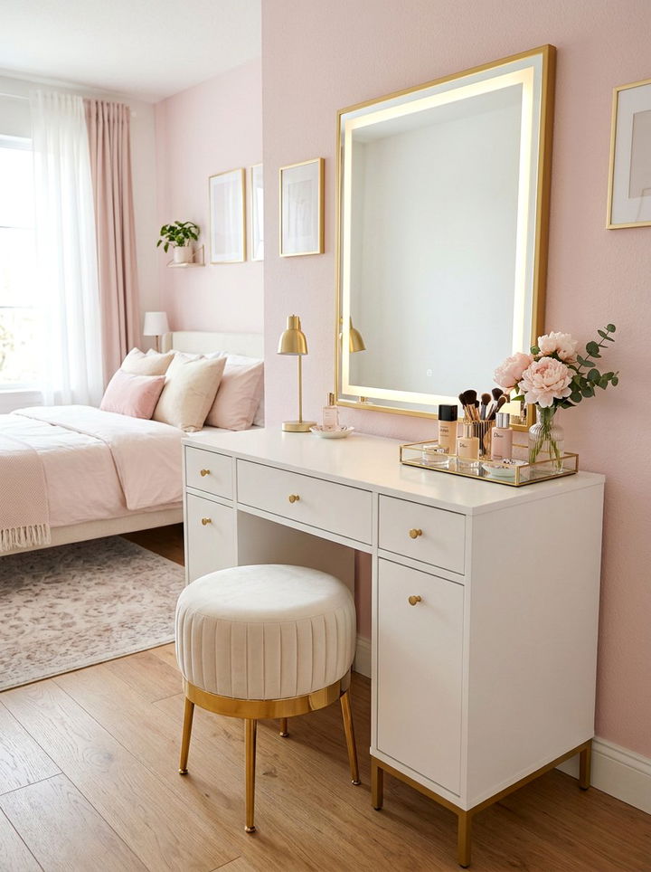 Vanity Stool - 30 bedroom seating arrangements ideas