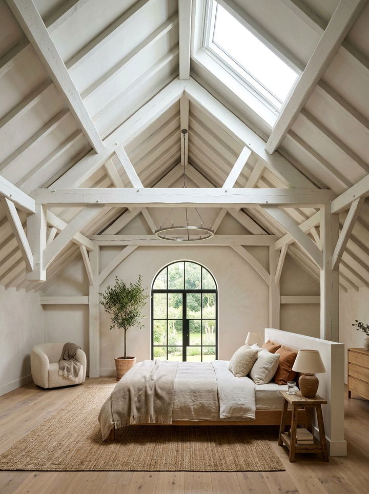 Vaulted Ceiling Bedroom - 30 airy bedroom ideas