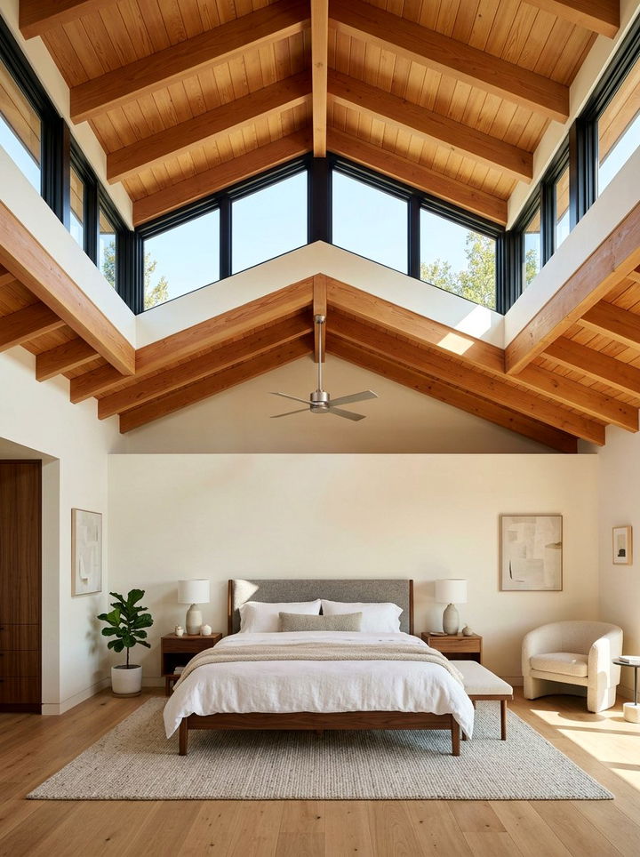 Vaulted Ceiling Window Placement - 30 bedroom vaulted ceiling ideas