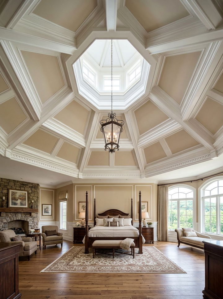 Vaulted tray ceiling - 30 bedroom tray ceiling ideas